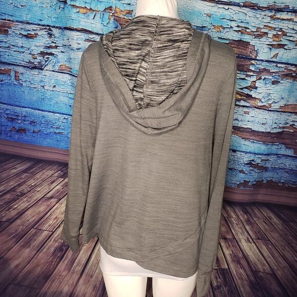 Ascend womens open front cardigan large grey gray - Picture 4 of 7